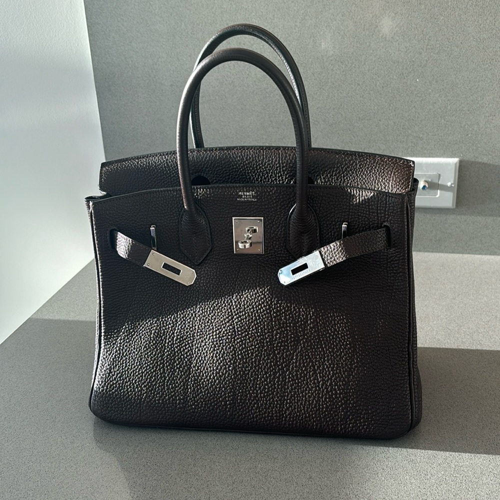 HERMÈS Vintage Fjord Birkin 30. Does not have lock, keys or dust bag